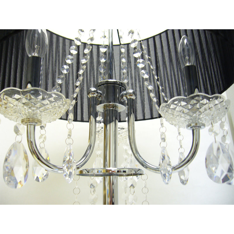 Lampe de table chromée 30 po Mclaren, Noir