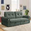 Canapé-lit convertible multifonctionnel en chenille de 77 po avec ports de chargement USB - Canapé-lit en chenille doux pour le salon-128971363