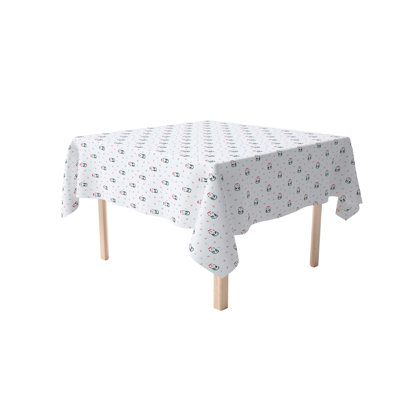 Eliaas  Square Tablecloth, 100% Cotton, Christmas Penguins
