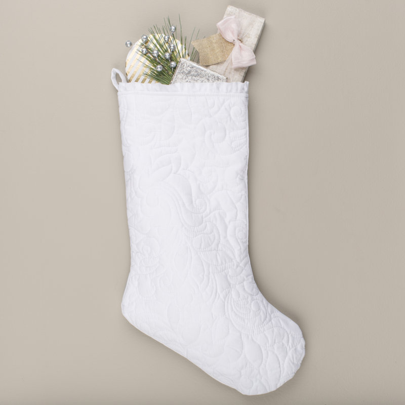 Chaussette de noël blanc drayton