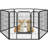 Exercise Heavy Duty Metal Pet Pen with Doors (Set of 6)-80013011