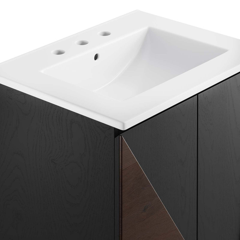 Modway Alchemist Free Standing Single Bathroom Vanity, White, 25"