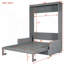 Lit escamotable double, lit escamotable avec coussin