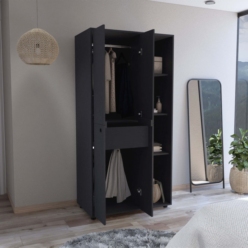 Armoire-penderie Misuri, Noir