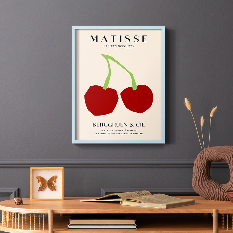 Matisse CLI Framed Print - Solid Wood, Blue, 10" H x 8" W