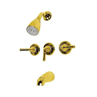 Robinet de baignoire et de douche à inverseur avec valve brute avec poignées à levier en métal et posi-temp Magellan