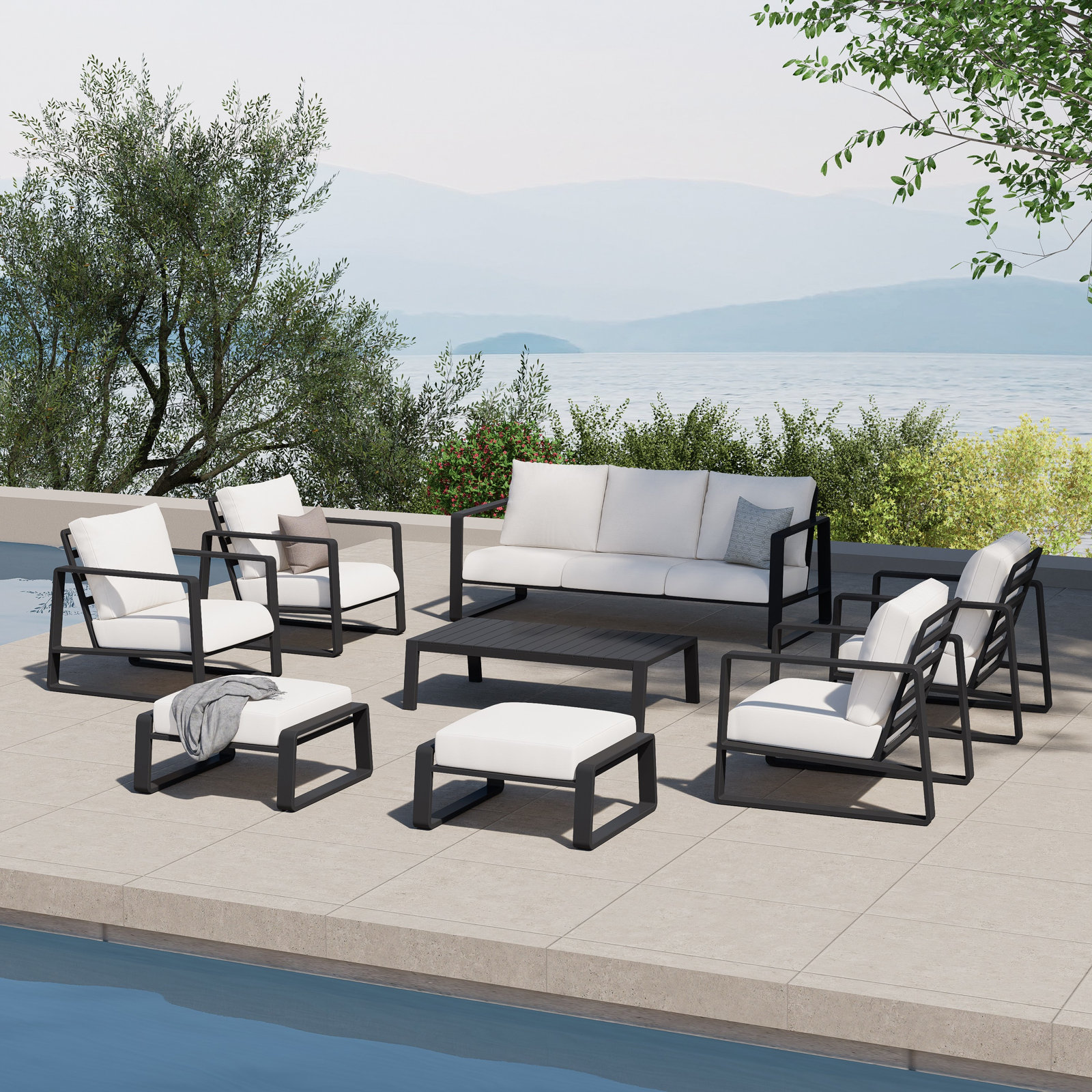 Leanna Outdoor Seating Group with Cushions, Yes, 4