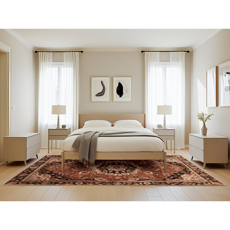 Tapis brun lavable à la machine, Rectangle 5 pi x 8 pi