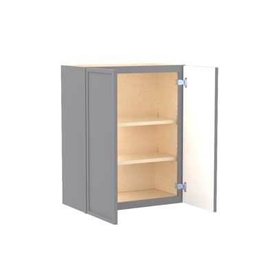 Gallery Express Alton Assembled 24 in W X 12 in D X 30 in H Wall Kitchen Cabinet with Shelves in Cloud