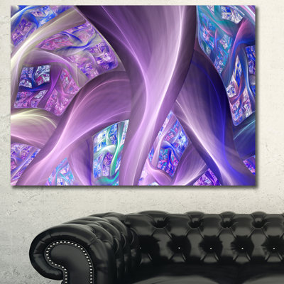 " Purple Blue Fractal Curves "