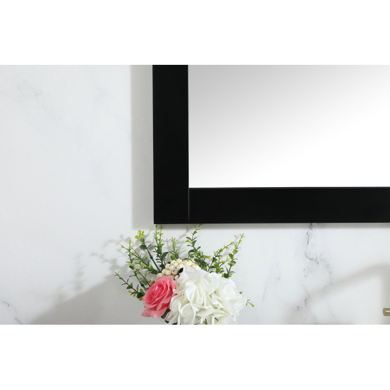 Miroir d'appoint Rosenow, Noir, H 36 po x l 42 po