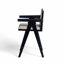 Tabouret de bar à dossier en plastique tissé gris crème de 27 po de hauteur - siège en tissu rembourré de mousse et structure en bois d'hévéa durable-775405044