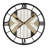 Thalia Metal Round Modern Farmhouse Wall Clock