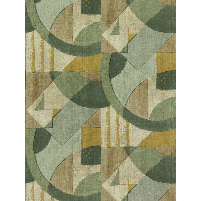 Abstract 1928 Wallpaper, Antique Olivine