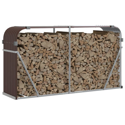 Porte-bûches en acier galvanisé 70,9 po x 17,7 po x 39,4 po