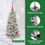 Artificial Hinged Christmas Tree Green and white-2122929117