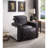 Misezon Dark Brown Top Grain Leather & Aluminum Power Motion Recliner