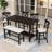 Daylani 6-Piece Dining Set, Counter-Height Dining Table with Storage and Upholstered Chairs and Bench-1957169097