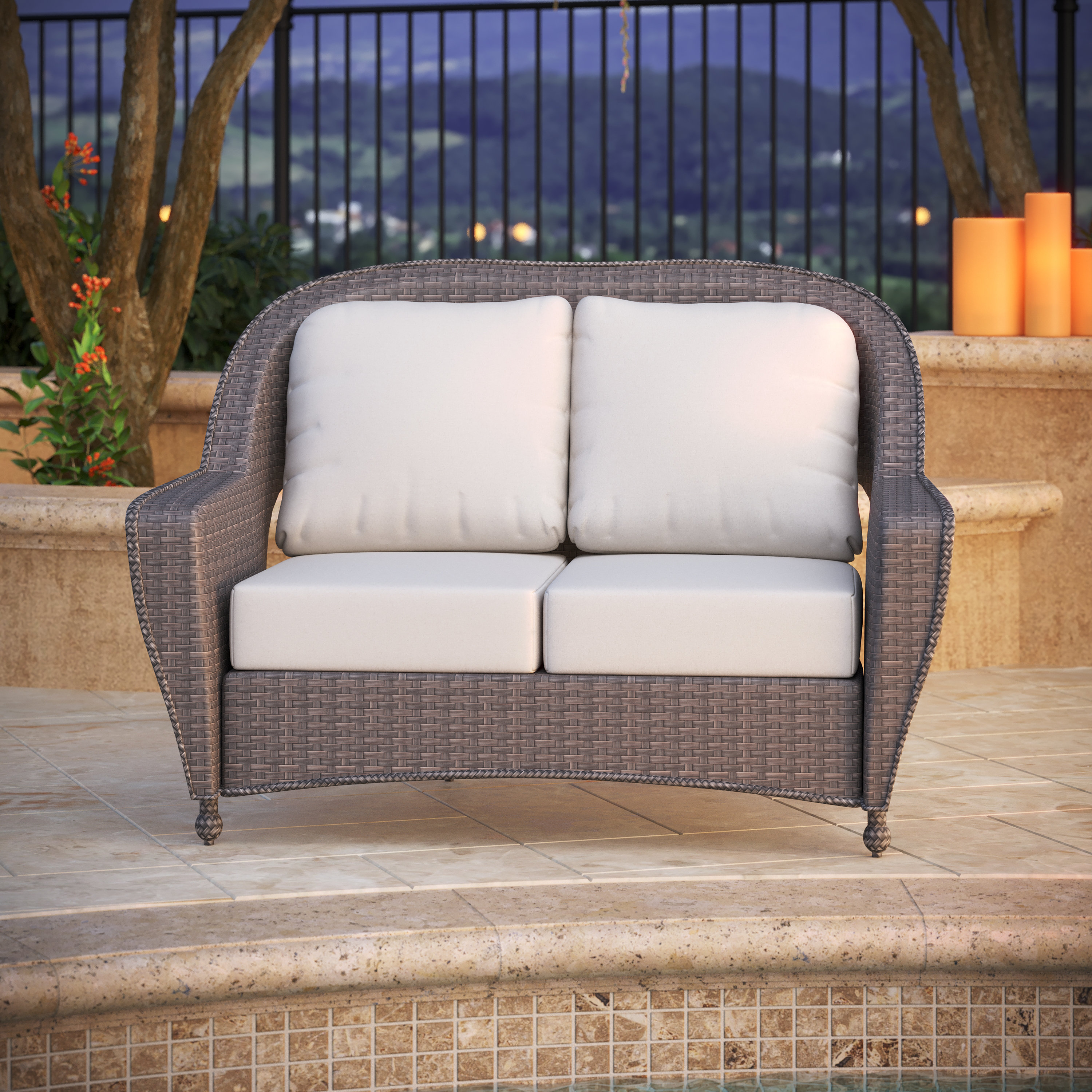 Sunbrella Outdoor 5 Loveseat Seat Back Cushion