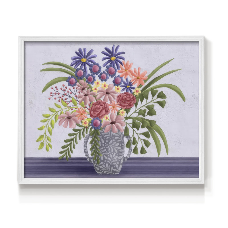 «Snappy Bouquet I», reproduction encadrée, Blanc, H 16 po x l 20 po