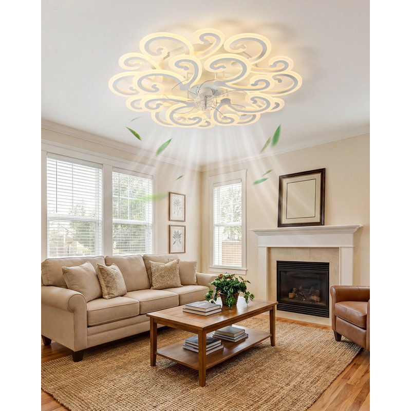Modern LED Ceiling Light with Elegant Swirl Design, Energy-Efficient White Ceiling Lamp, Stylish Light Fixture for Living Room, Bedroom, or Office