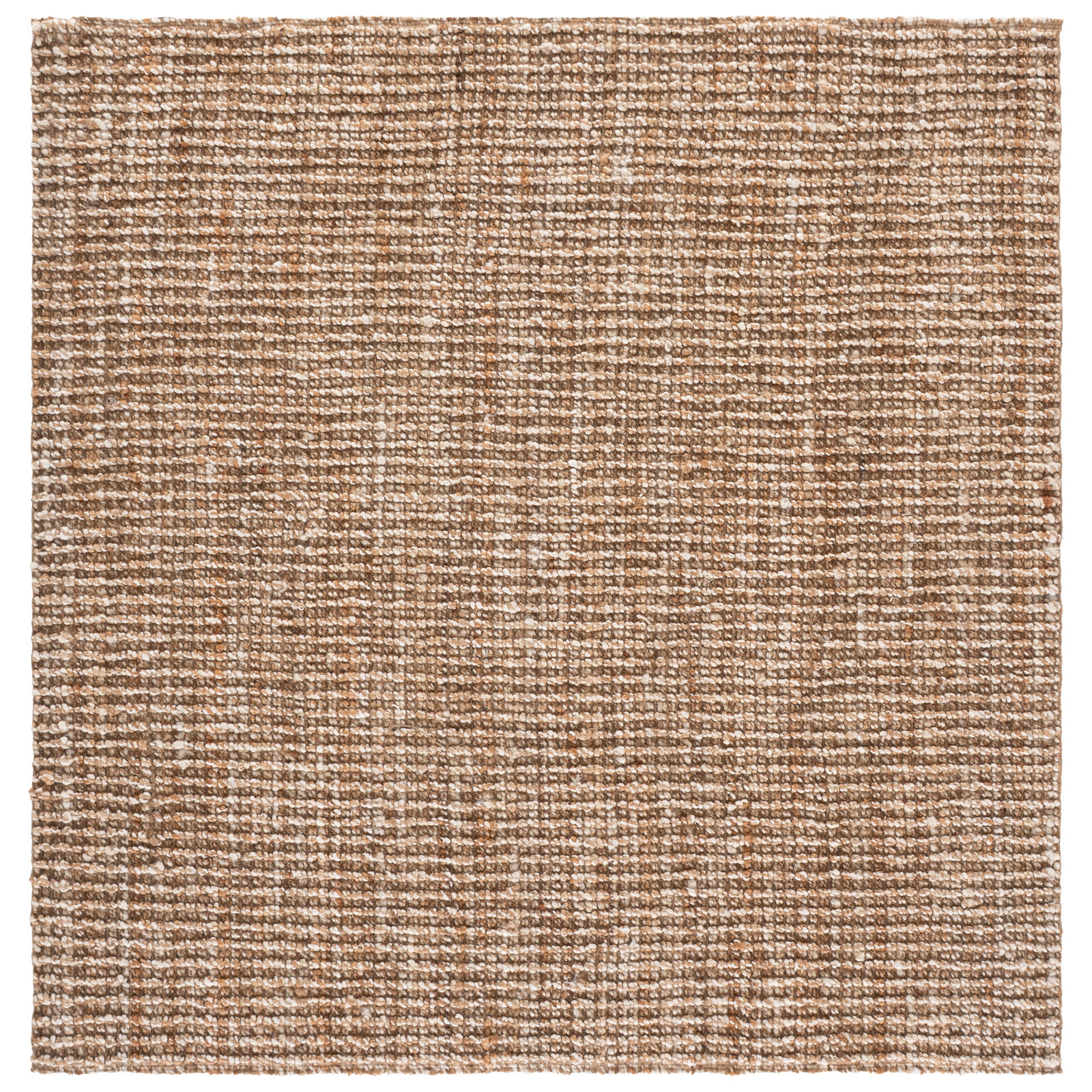 Alda Natural Ivory Hand-Woven Jute Rug, Square 6'