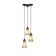 Europa 3 Light Cord Cluster Pendalier Shown In Brushed Nickel Finish With 5" White Linen Glass