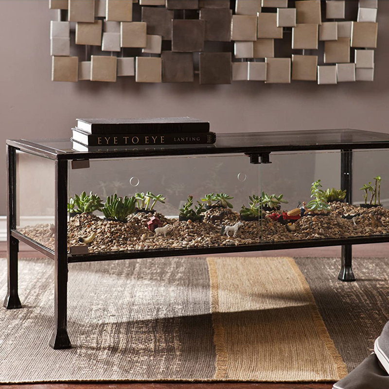 Glass Top Console Table