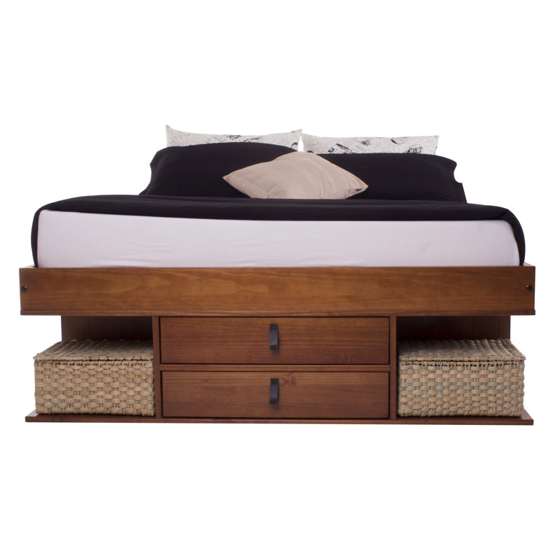 Bali Bed, European Double (140 x 200cm), Brown