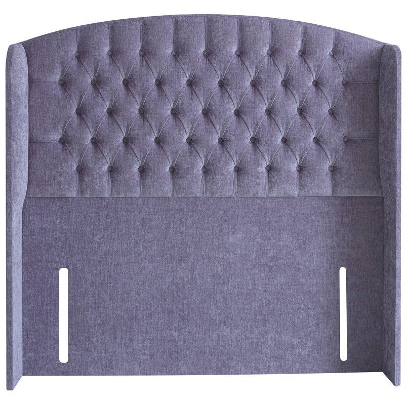 Daleep Upholstered Floor Standing Headboard, Single (3'), Black, Naples