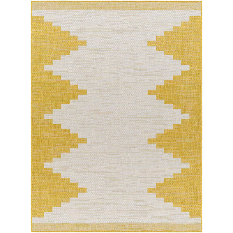 Granby Yellow Outdoor Area Rug, Rectangle 2' x 2'11"