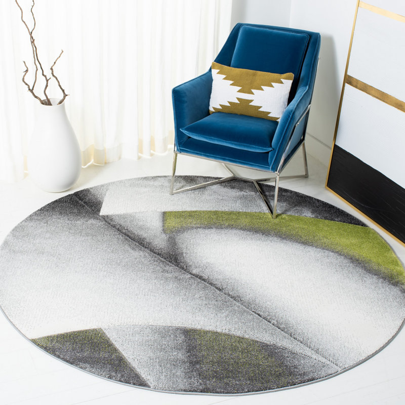 Tapis géométrique Tontitown Performance, Carré 6 pi 7 po