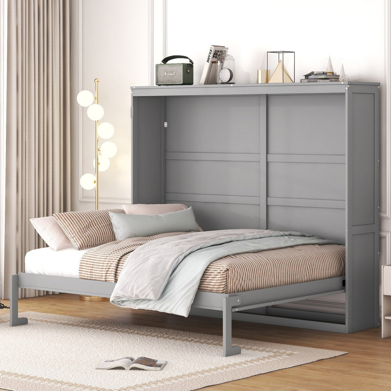 Lit escamotable Murphy, gris, Grand