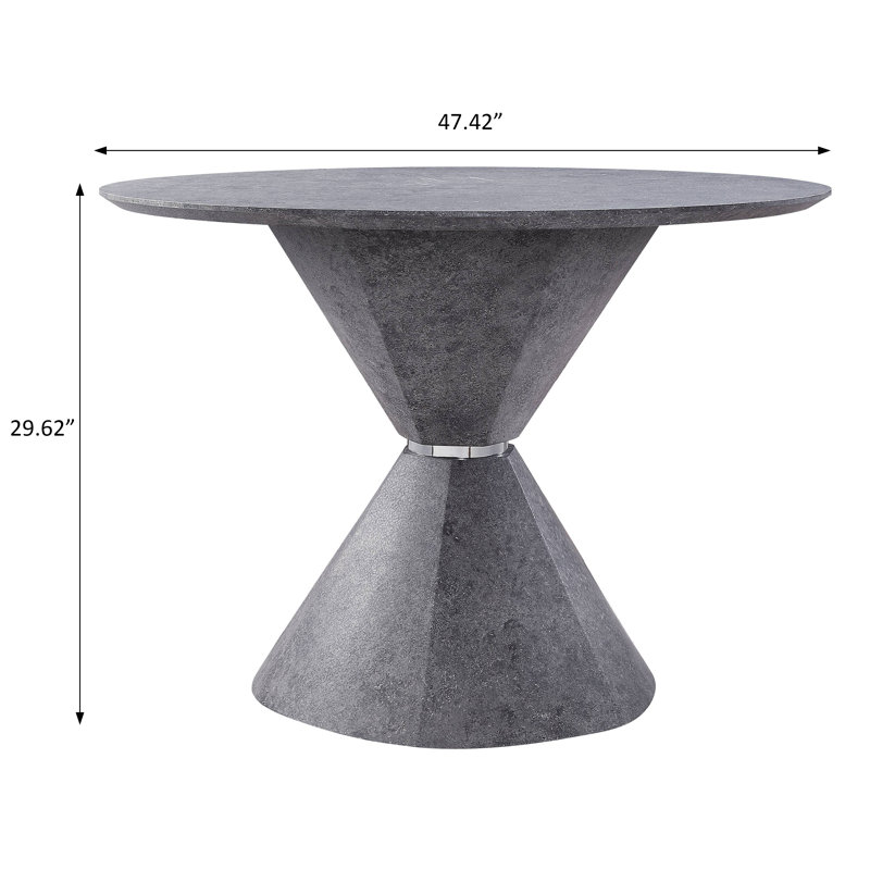 Dining Table, Faux Concrete