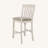 Set Of 2 Slat Back Counter Height Chair, Fossil And Rustic Cream