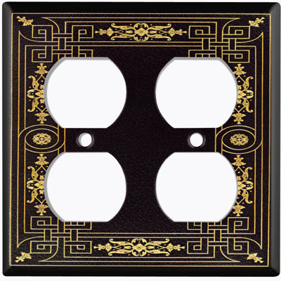 Patterned 2 - Gang Toggle Light Switch Standard Wall Plate