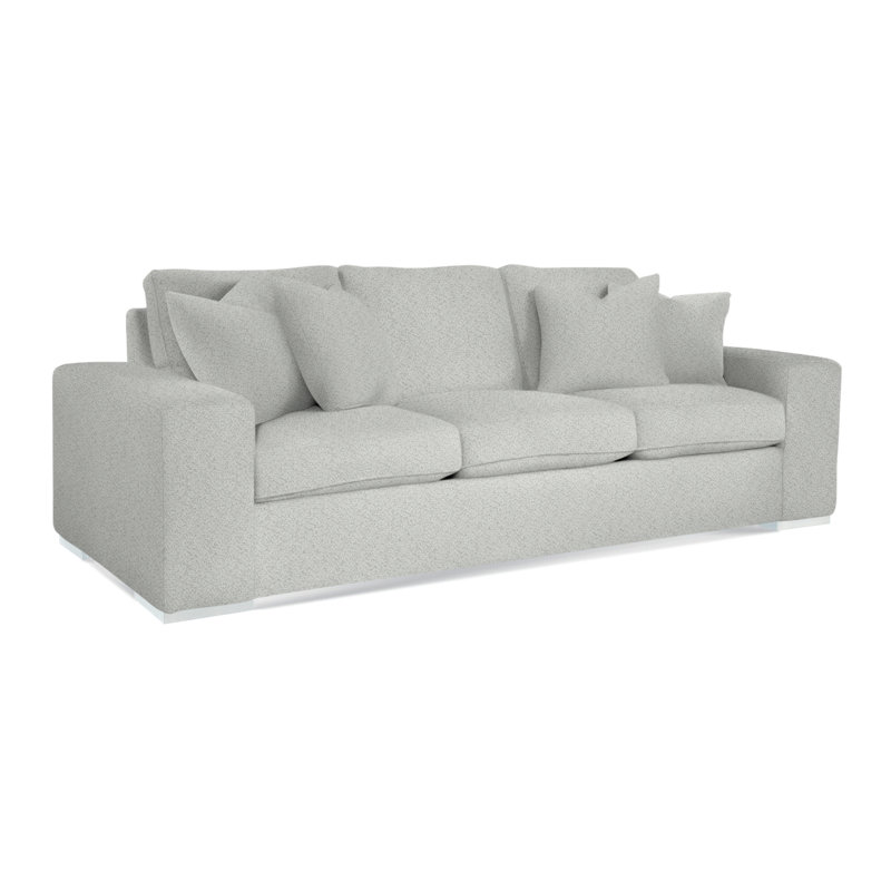 Memphis Sofa, Frost White , Brown Geometric, 0456-33