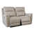 Light Grey Leather Loveseat est en rupture de stock