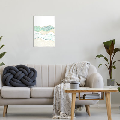«Abstract Green Mountains Landscape» par Vanna Lam, impression