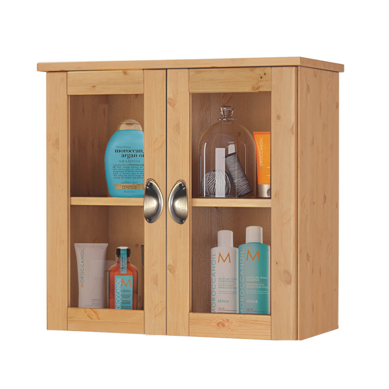 Waco Solid Wood Bathroom Cabinet, Light Brown