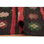Vibrant Striped Kilim Area Rug 7x11 with Intricate Geometric Designs