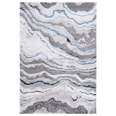Swindle Abstract Gray/Blue Area Rug