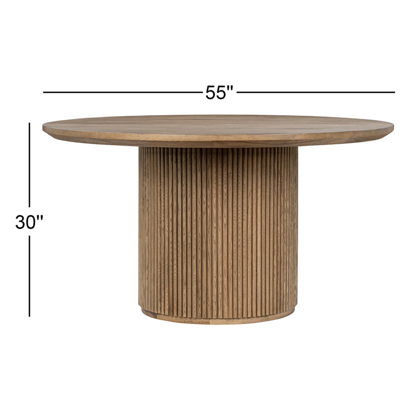 Vander Round Dining Table, Tawny Brown