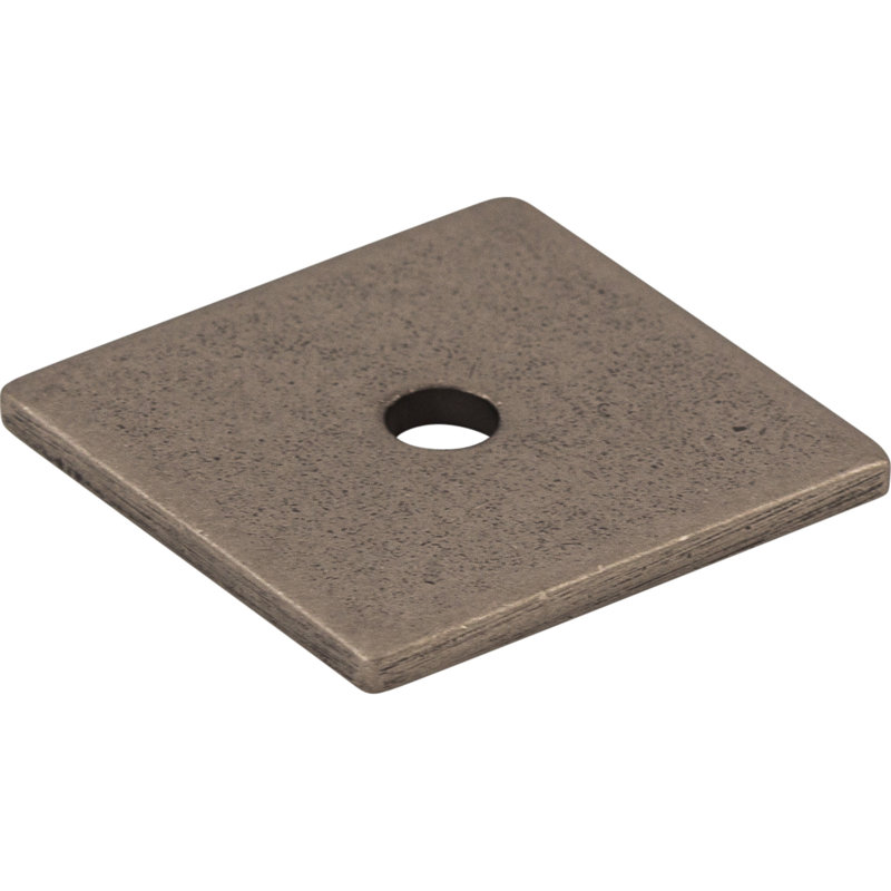Square  Backplate, 1" H x 1" W x 0.06" D, Pewter Antique