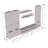 120" Modern Floating Wall Mounted Entertainment Center with 16-Color LED Lighting, High Gloss Finish-1151654460