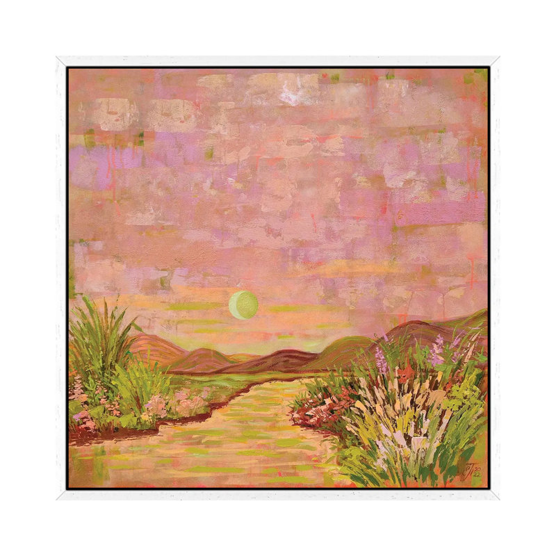 Mystical River 1 Piece Wall Art on Canvas, 45.72 cm H x 45.72 cm W x 4.445 cm D, White Floater Framed