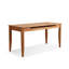 Bureau rectangulaire en bois massif de couleur cerisier + verre avec 2 tiroirs-1047738991