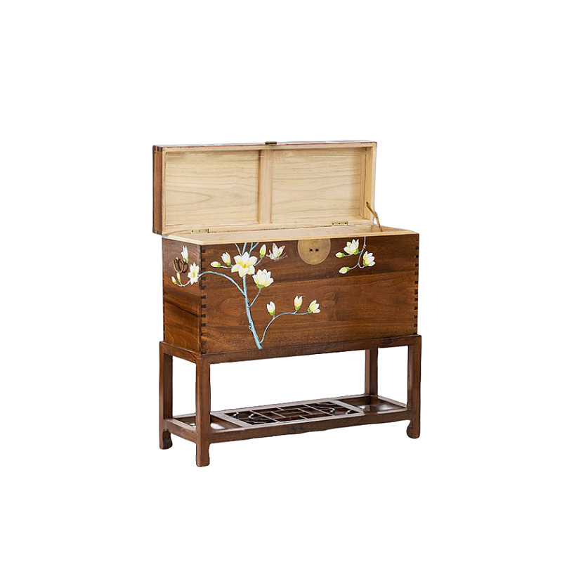 Solid Camphor Wood Entryway Chest