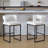 26’’ Upholstered Faux Leather Hollow Back Counter Stool With Metal Frame, Modern Round Arms Counter Height Bar Stool For Kitchen Island/Dining Room/Home Pub