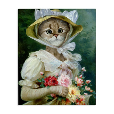 Antique Portrait Cat Humor Canvas, design by Brett Blumenthal